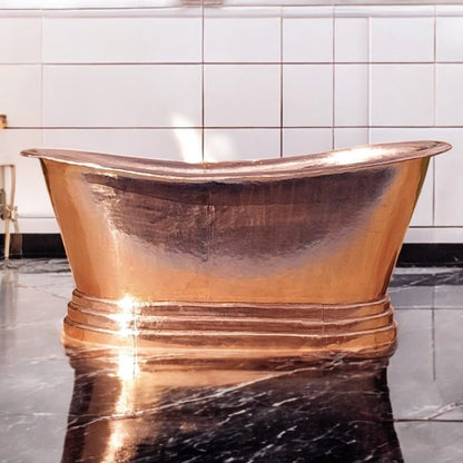 Copper Soaking Tub With Patina Finish