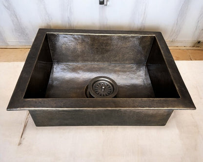 Antique Hammered Brass Undermount Sink