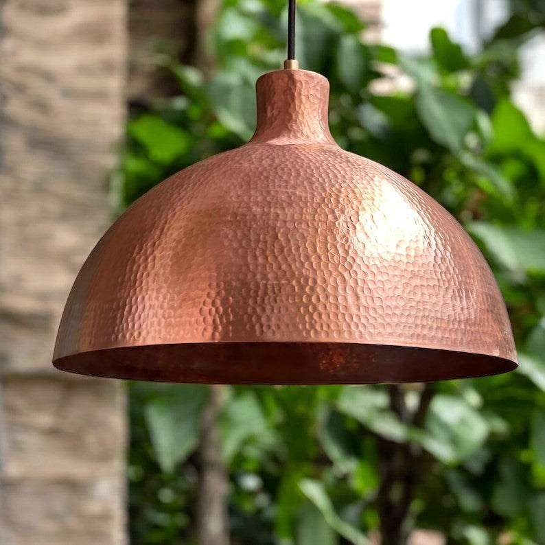 Handmade Hammered Copper Pendant Light