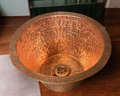 Hammered Copper Bar Sink