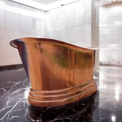 Copper Soaking Tub With Patina Finish