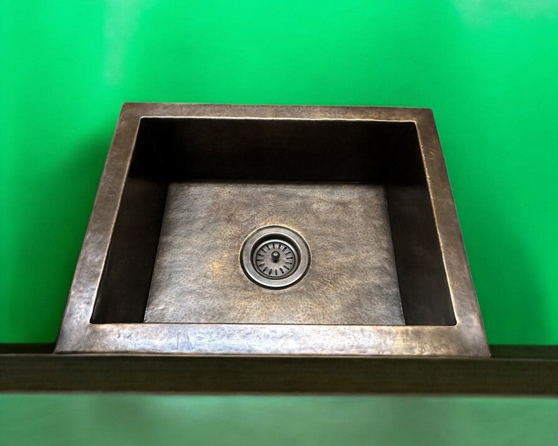 Antique Hammered Brass Undermount Sink