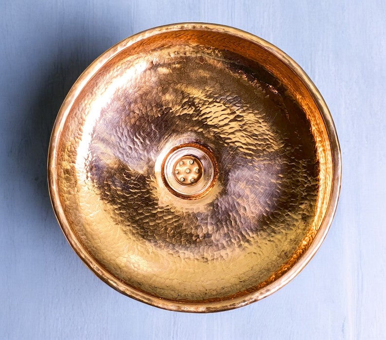 Oxidized Copper Sink Bathoom