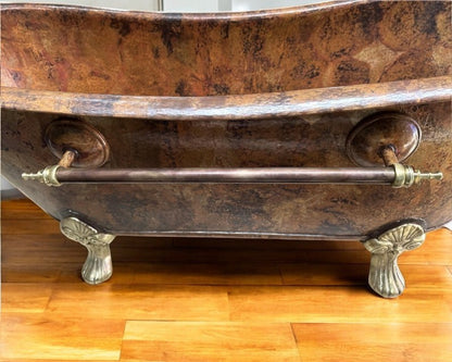 Copper Soaking Tub With Patina Finish