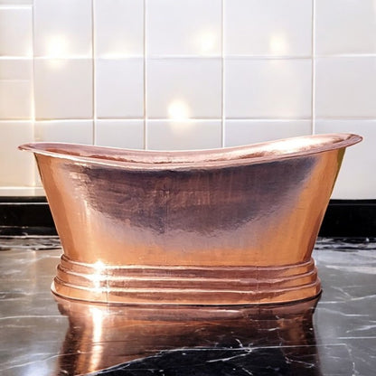 Copper Soaking Tub With Patina Finish
