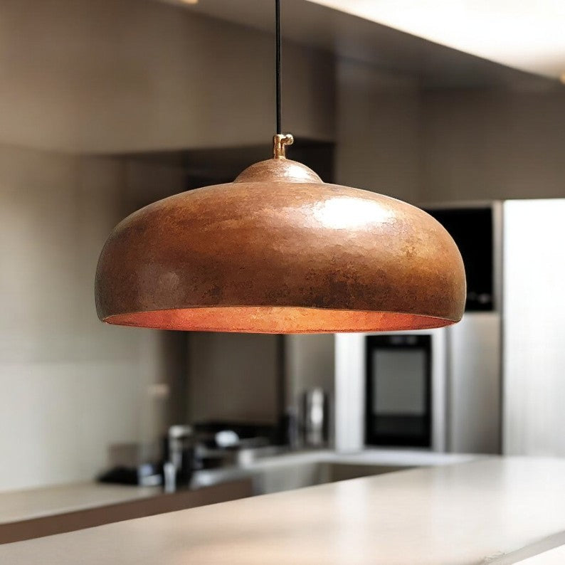 Rustic Copper Kitchen Island Pendant Light