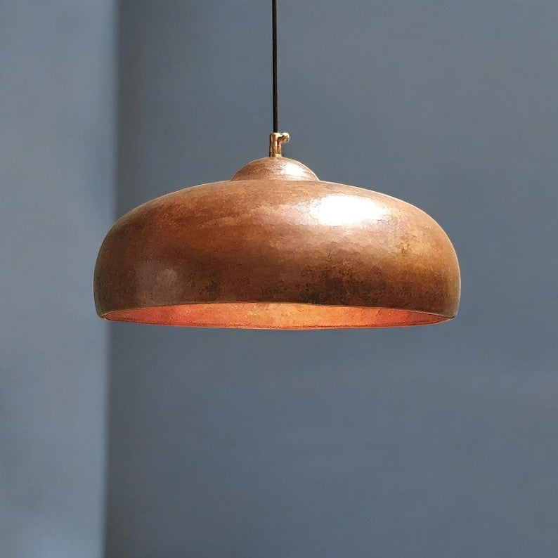 Rustic Copper Kitchen Island Pendant Light