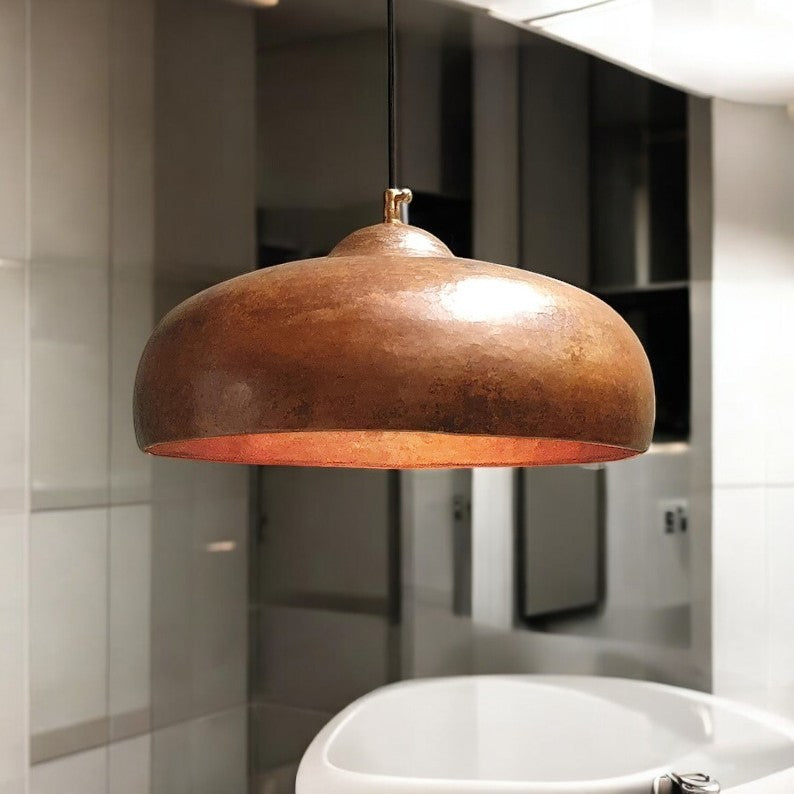 Rustic Copper Kitchen Island Pendant Light