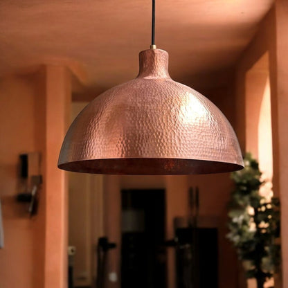 Handmade Hammered Copper Pendant Light