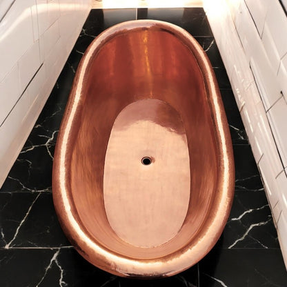 Copper Soaking Tub With Patina Finish