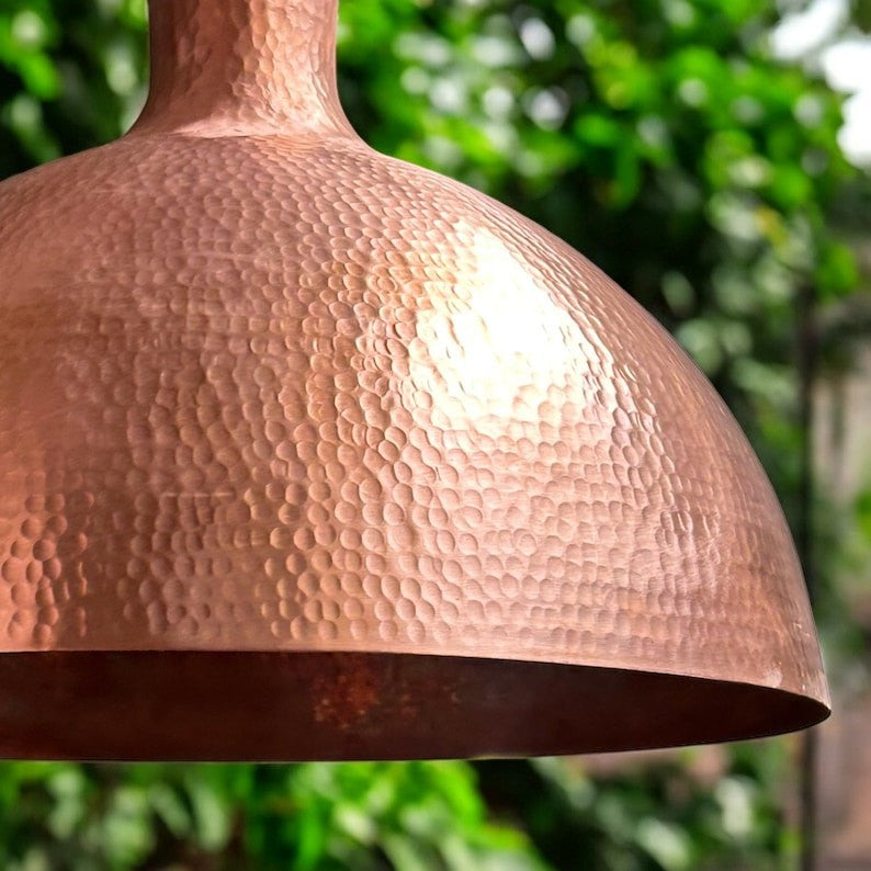 Handmade Hammered Copper Pendant Light