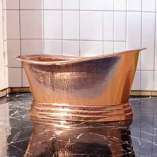 Copper Soaking Tub With Patina Finish