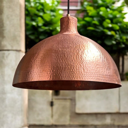 Handmade Hammered Copper Pendant Light