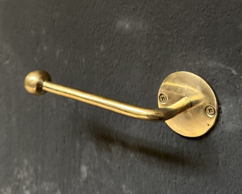 Unlacquered Brass Toilet Paper Holder