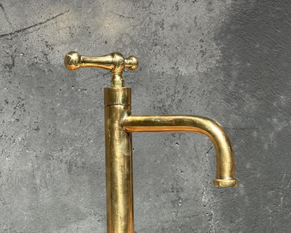 Solid Brass Gooseneck Faucet For Sink