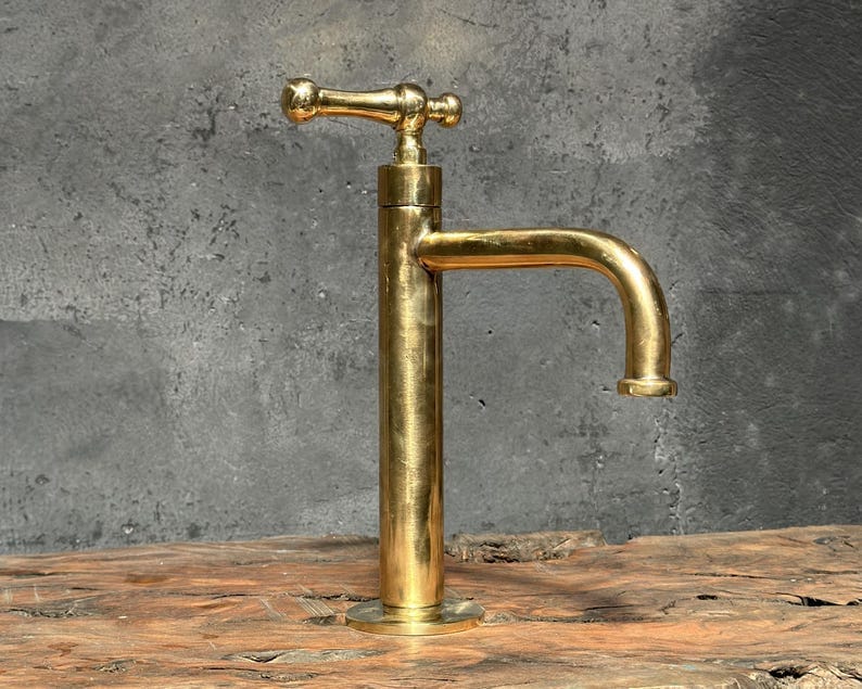 Solid Brass Gooseneck Faucet For Sink