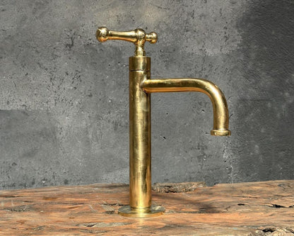 Solid Brass Gooseneck Faucet For Sink