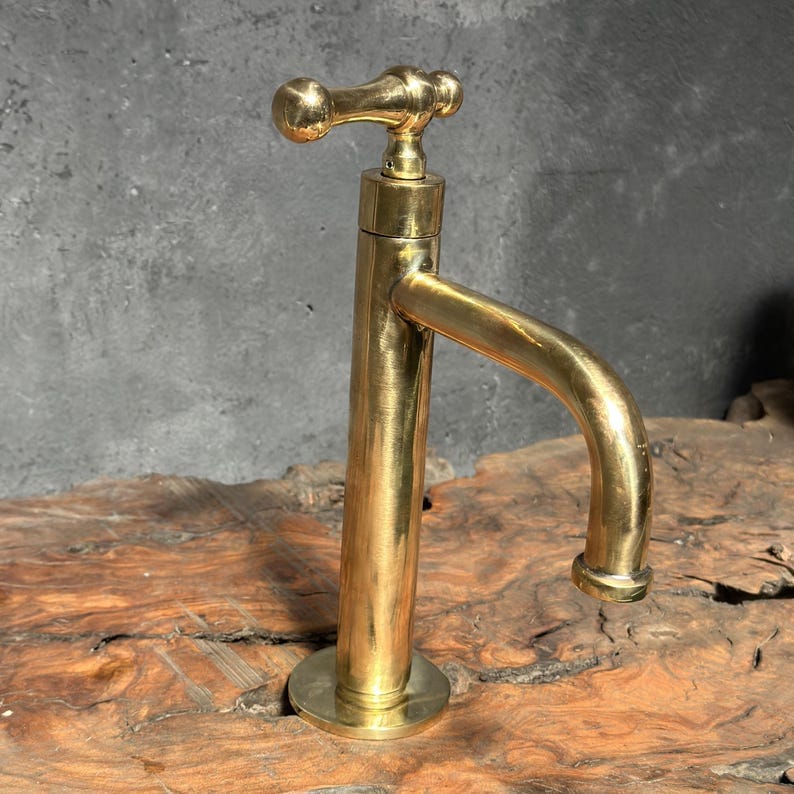 Solid Brass Gooseneck Faucet For Sink