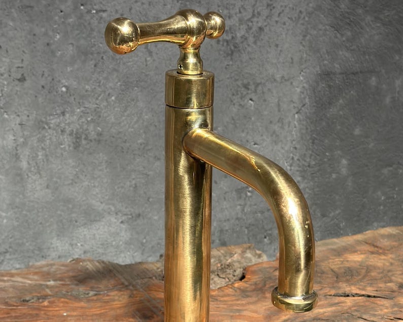 Solid Brass Gooseneck Faucet For Sink