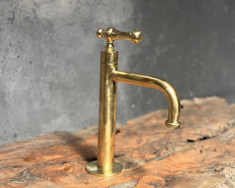 Solid Brass Gooseneck Faucet For Sink