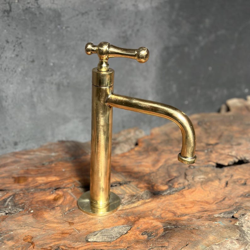 Solid Brass Gooseneck Faucet For Sink