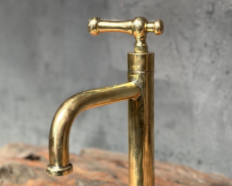 Solid Brass Gooseneck Faucet For Sink