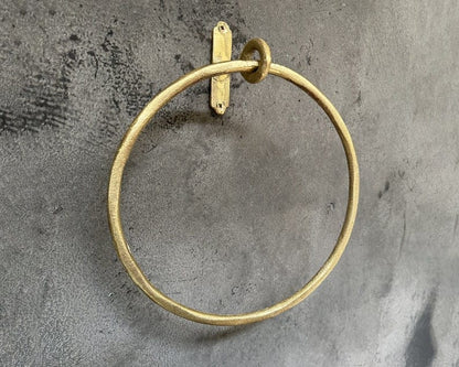 Solid Unlacquered Brass Towel Ring