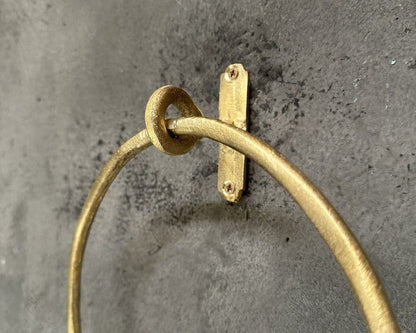 Solid Unlacquered Brass Towel Ring