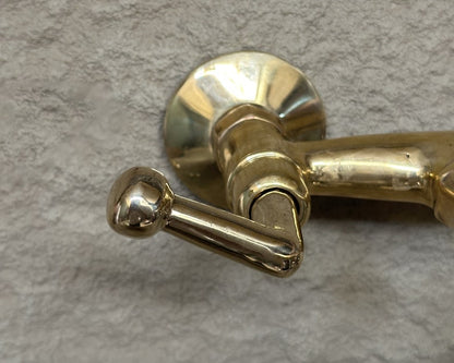 Solid Brass Wall Mount Bathroom Faucet With Lever Handles