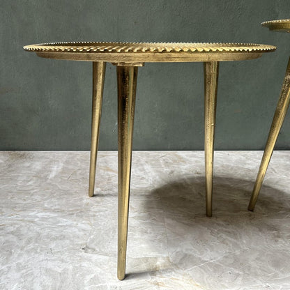 Solid Brass Round Table, Unlacquered brass coffee table