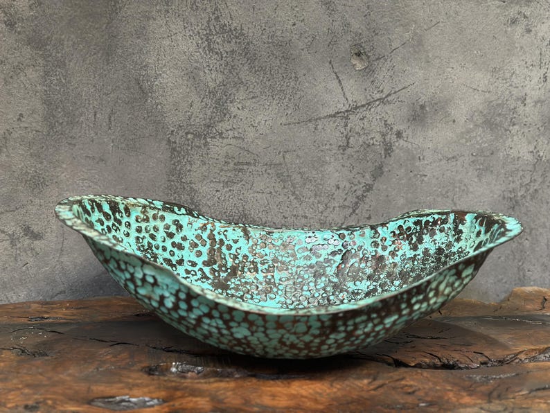 Antique Verdigris Copper Basin