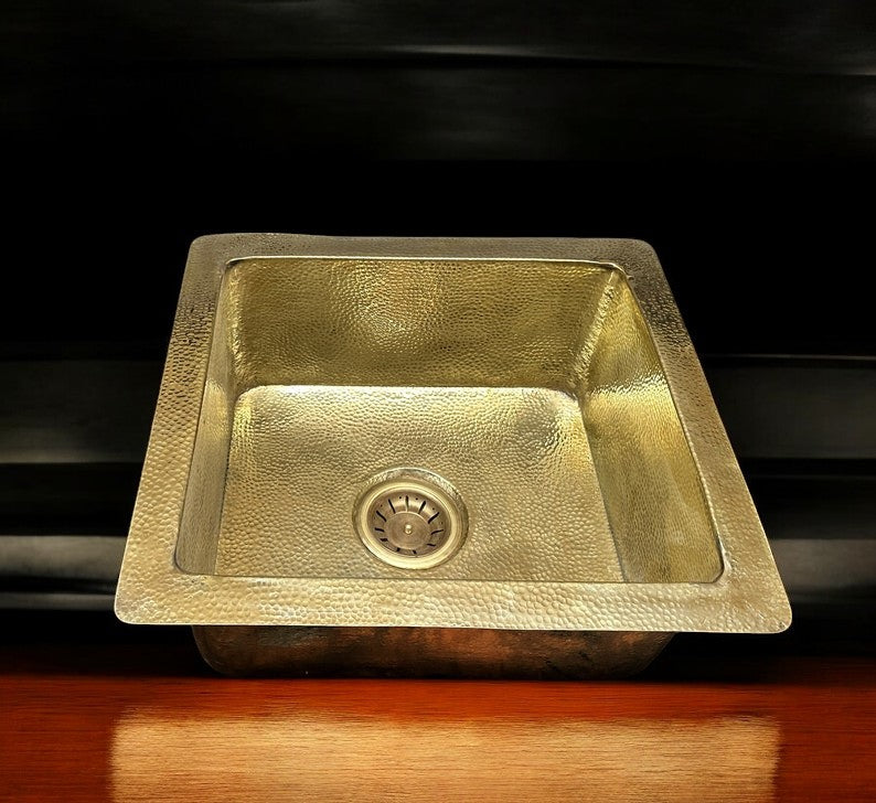 Unlacquered Brass Undermount kitchen sink