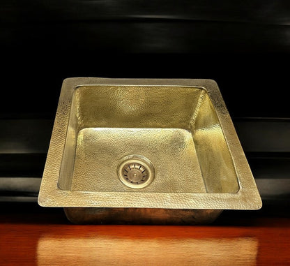 Unlacquered Brass Undermount kitchen sink