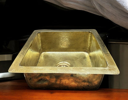 Unlacquered Brass Undermount kitchen sink