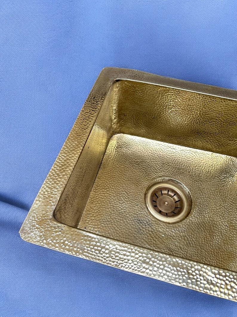 Unlacquered Brass Undermount kitchen sink